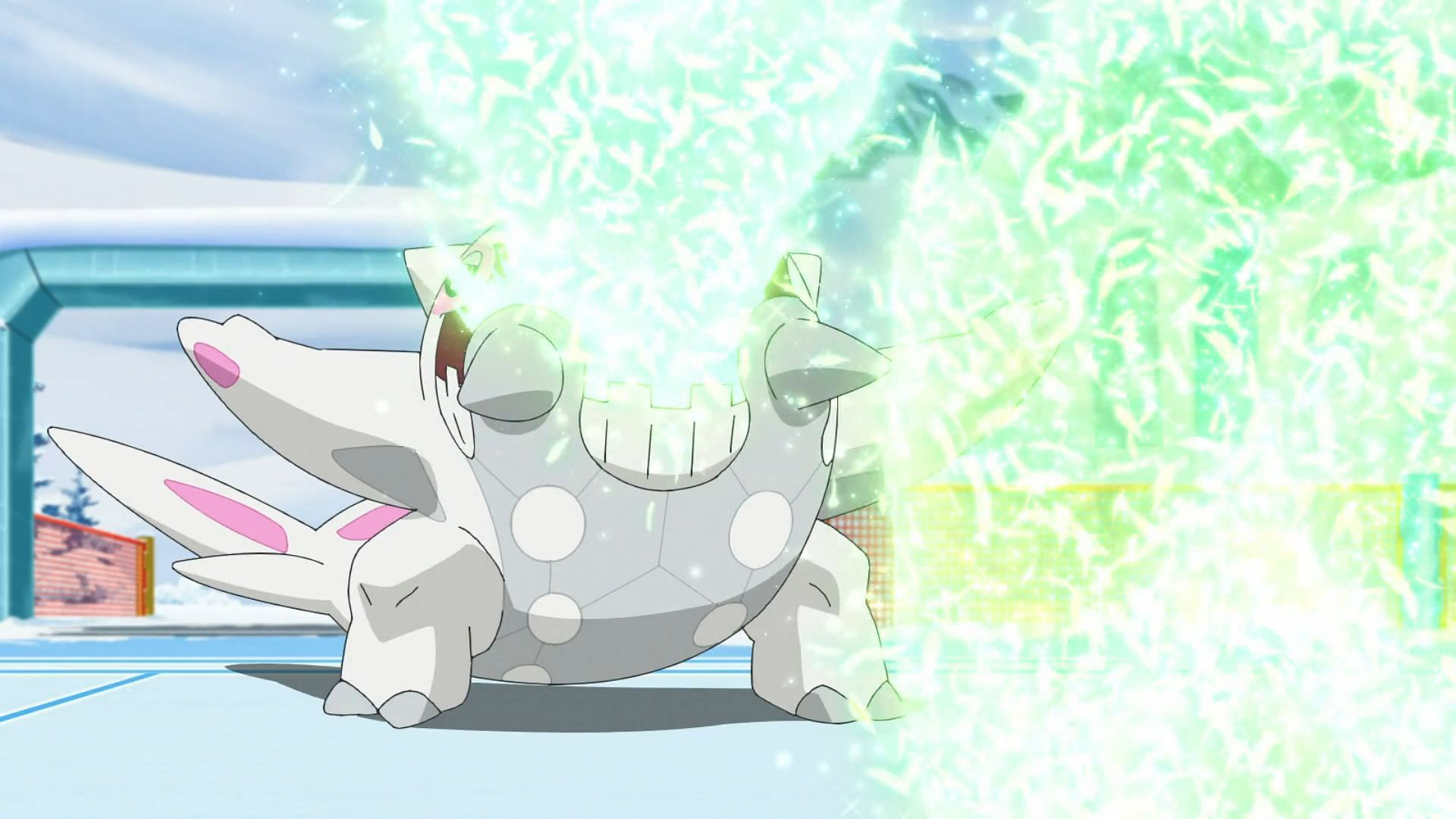 Floragato scores a knockout on Cetitan in Pokemon Horizons Episode 63 (Image via The Pokemon Company)