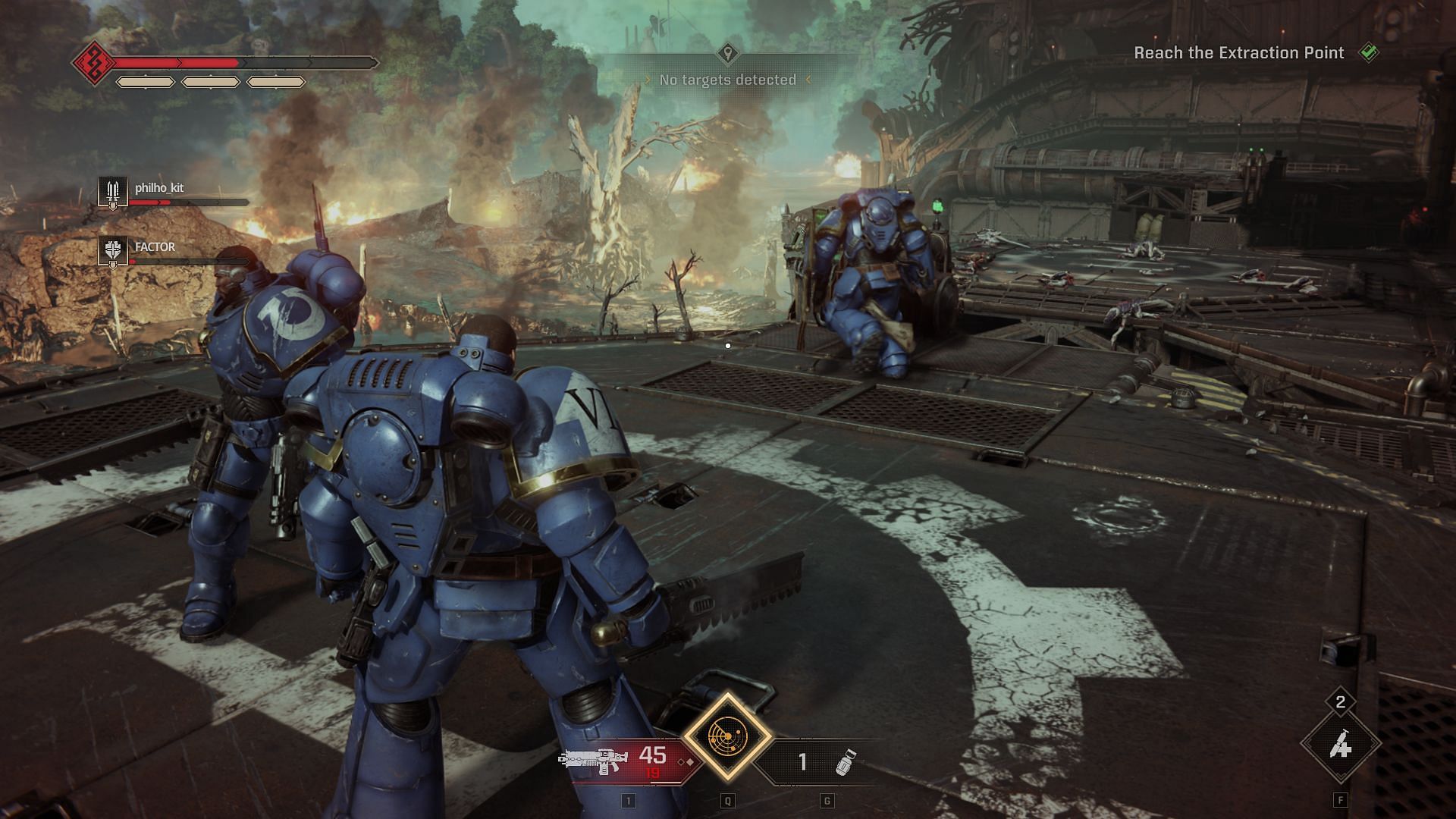 You can join your friends to play Space Marine 2 together (Image via Focus Entertainment)