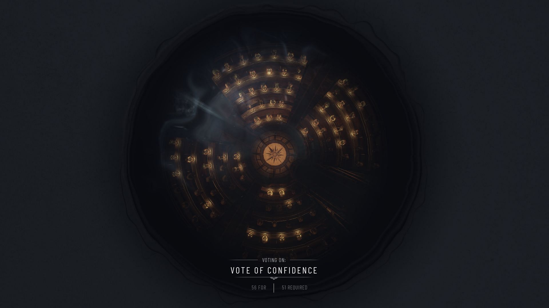 Council Hall votes on Frostpunk 2 Laws (Image via 11 Bit Studios)