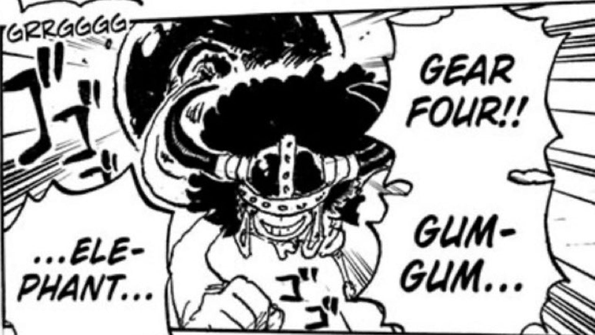 Luffy&#039;s attack in One Piece chapter 1127 (Image via Shueisha)