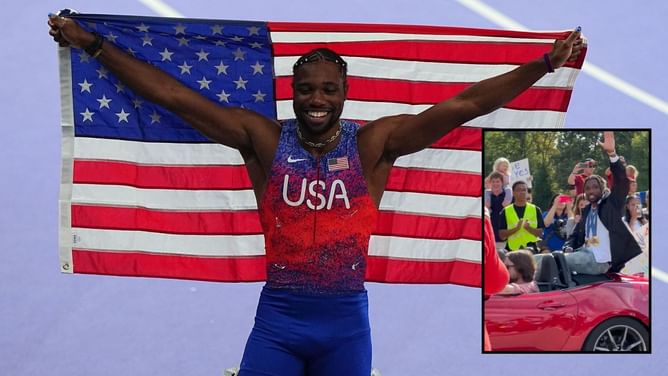 WATCH: Noah Lyles receives a spectacular welcome in his hometown Alexandria with a victory parade after winning two medals at the Paris Olympics