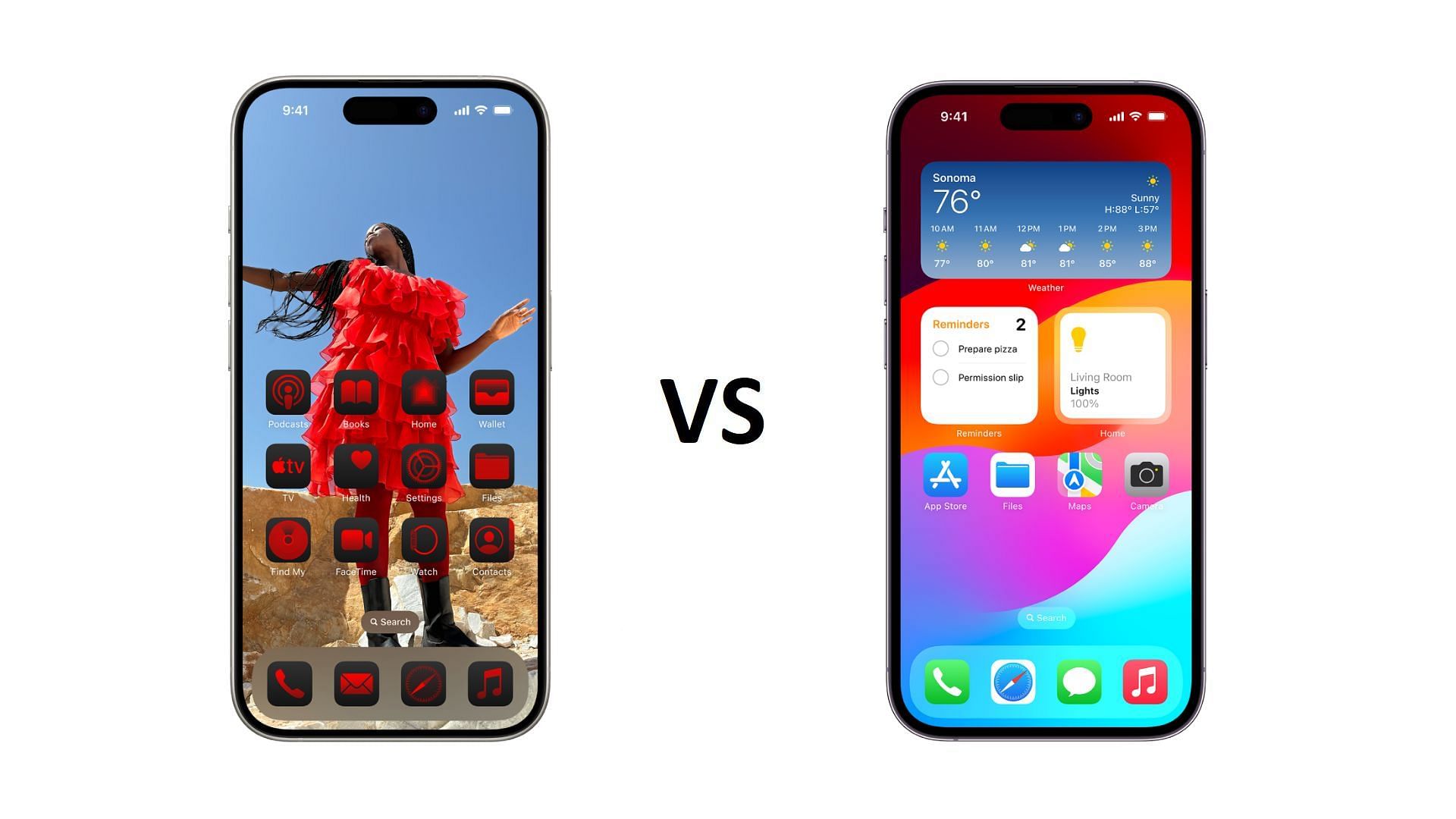 Picture of iOS 18 vs 17.7