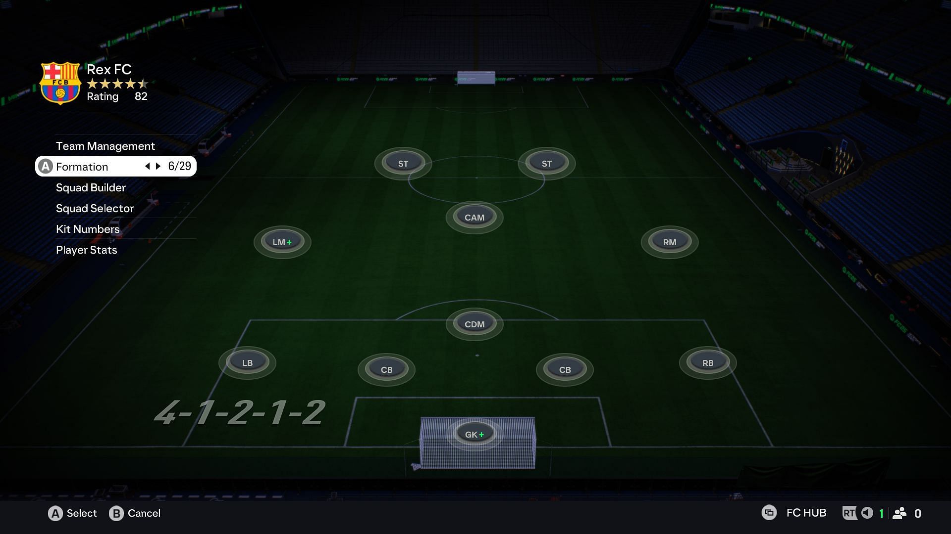 4-1-2-1-2 formation as seen in the game (Image via EA Sports)