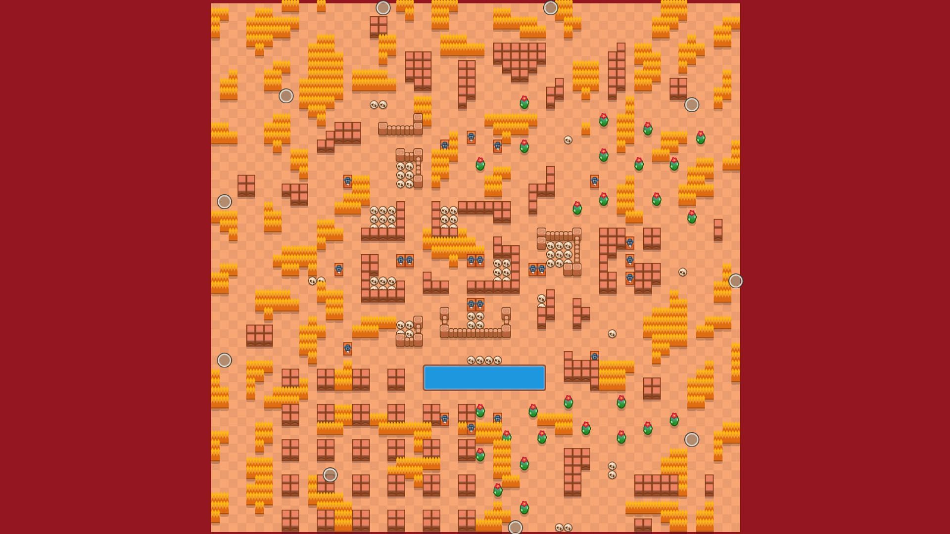 Skull Creek Solo Showdown Map (Image via Supercell)