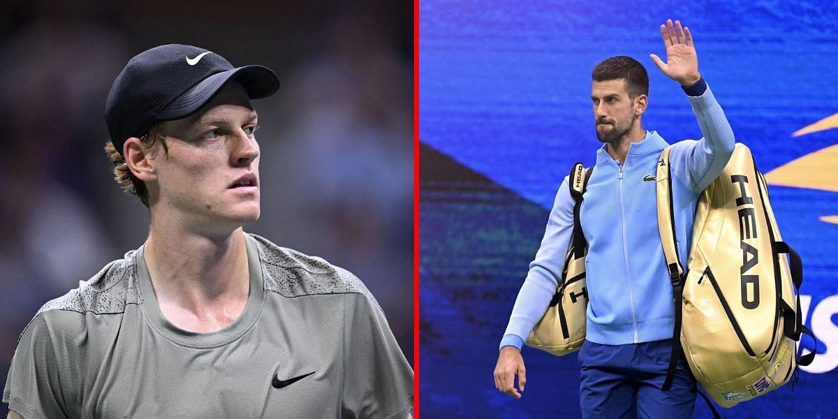 Jannik Sinner (L) Novak Djokovic (R) | Getty