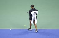 Osaka warming up at the 2024 US Open - Day 4 - Source: Getty