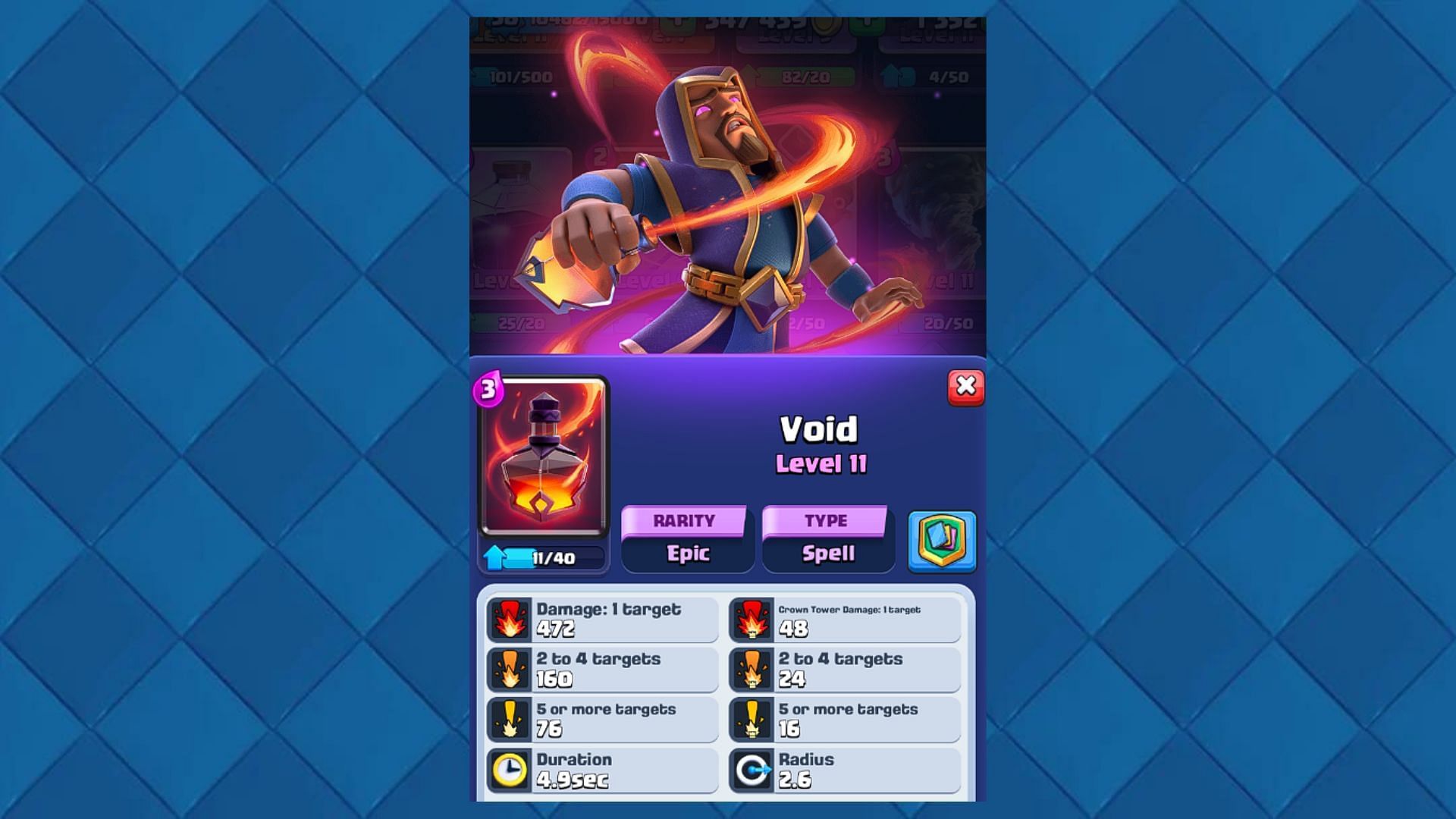 Void Spell Card in Clash Royale (Image via Supercell)