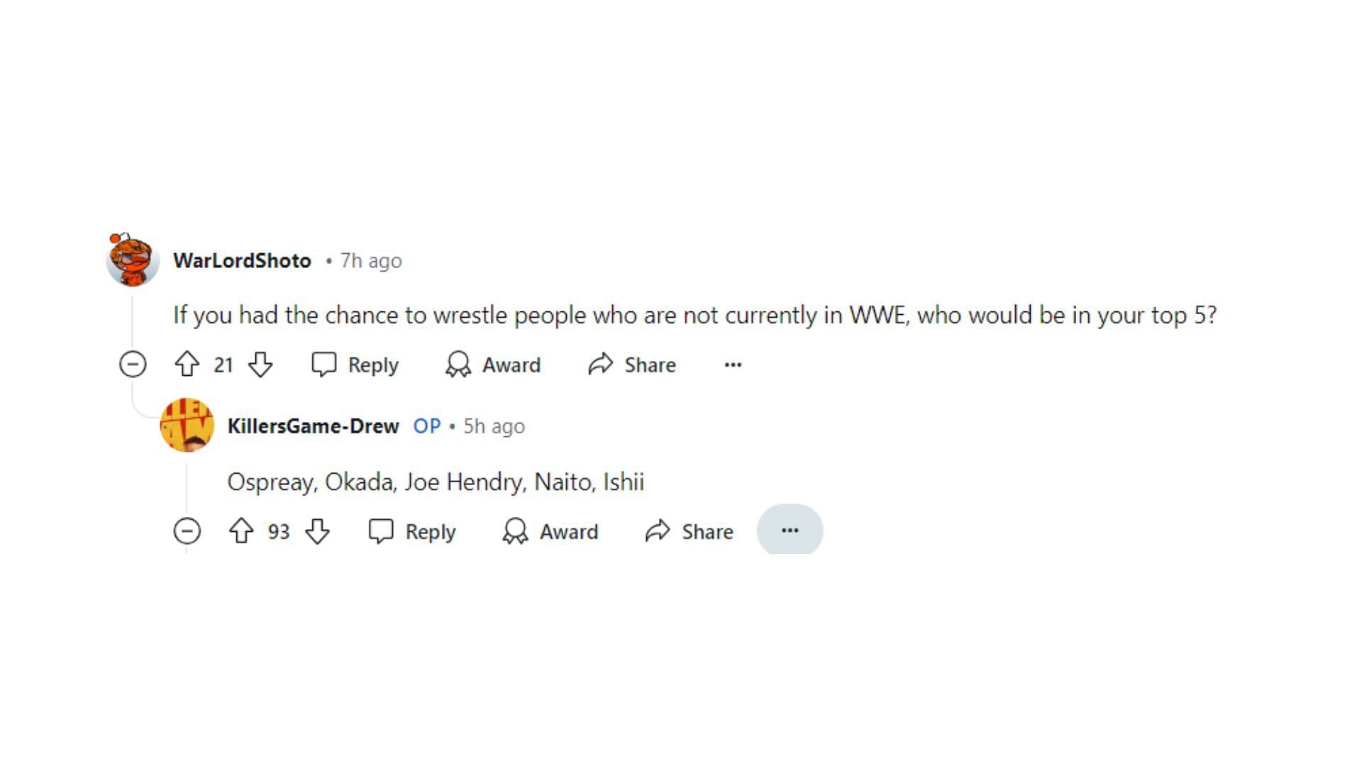 Drew McIntyre listed wrestlers outside of his company he would like to work with [Image Credits: McIntyre on Reddit]