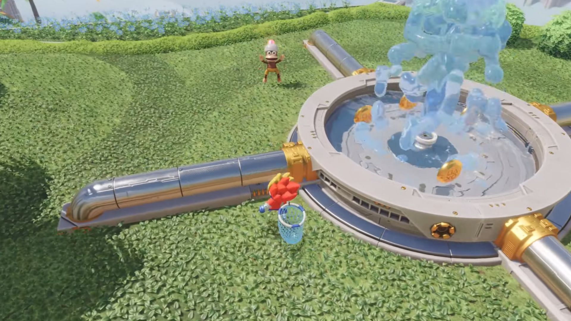 The third Bot is next to the fountain (Image via Sony || YouTube@Gamer Guru)