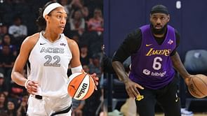 “My sister better than yours”: LeBron James in awe of A'Ja Wilson's 41-point, 17-rebound monster effort vs Mercury