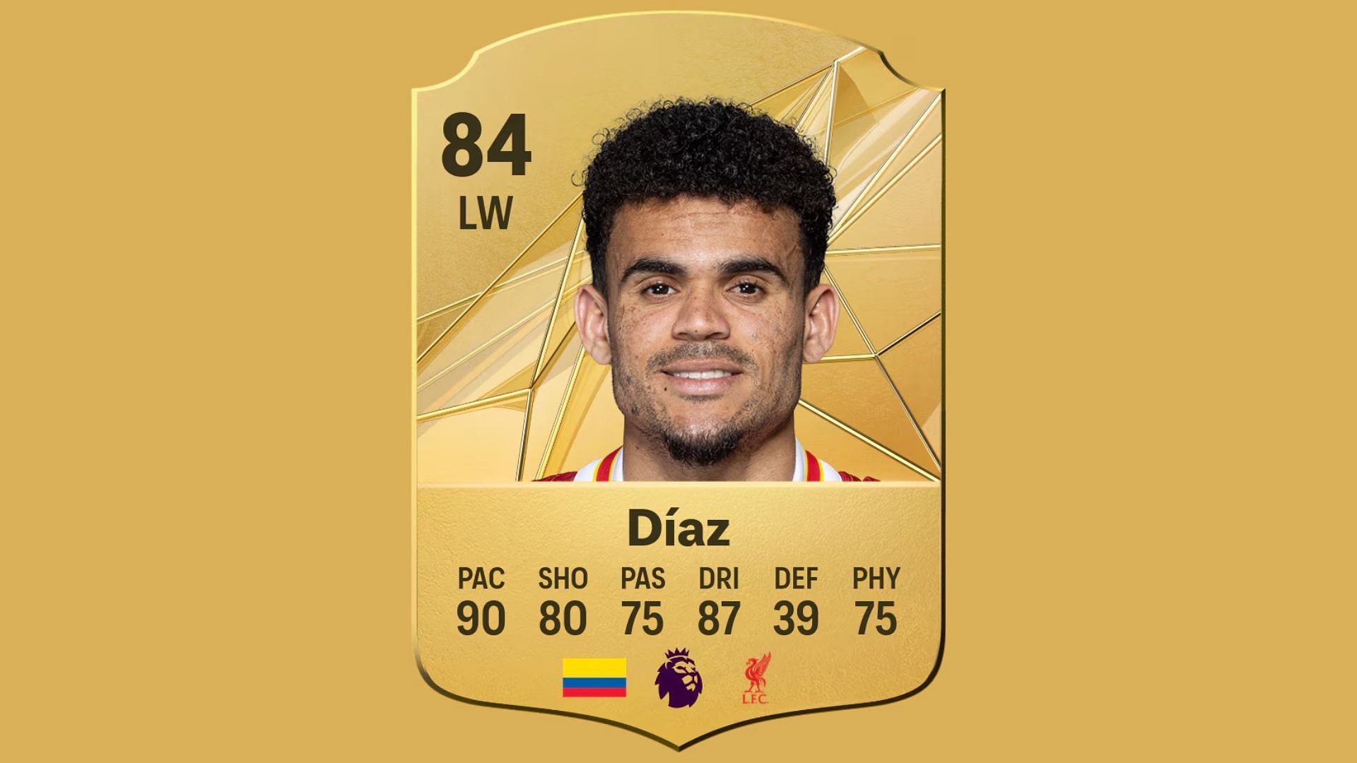 Luis Diaz&#039;s player card in EA FC 25 (Image via EA Sports)