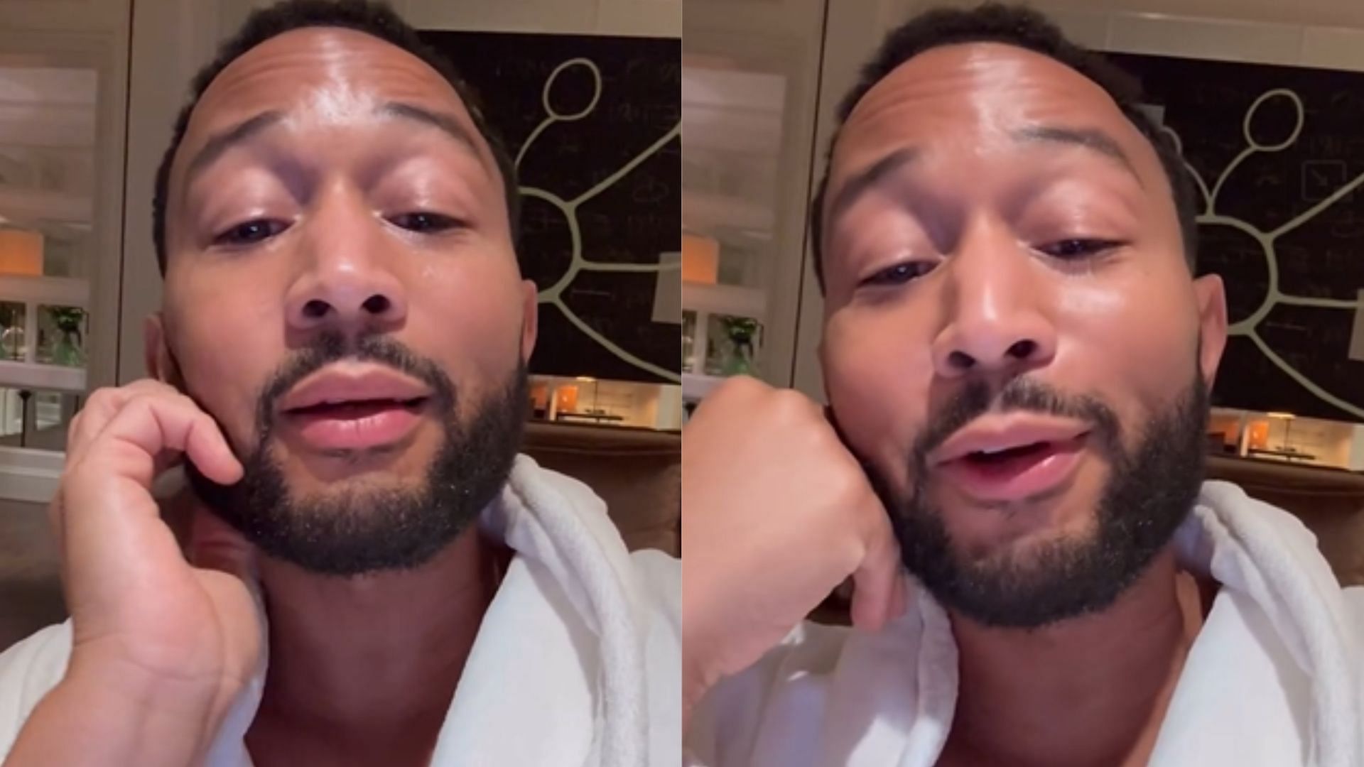 John Legend dismissed Trump&#039;s claims in his video (Image via Instagram / johnlegend)