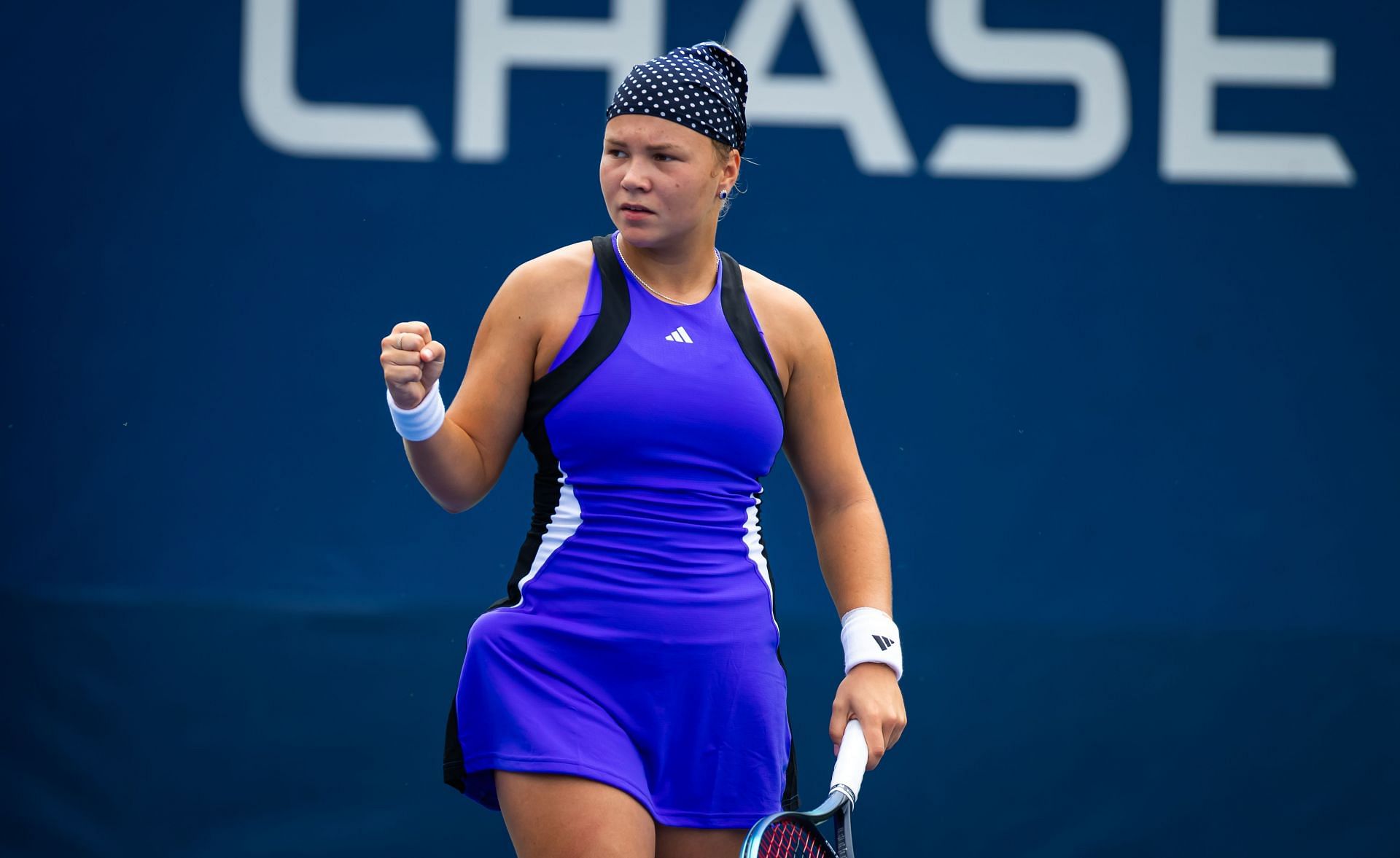 Diana Shnaider in action at the US Open (Picture: Getty)