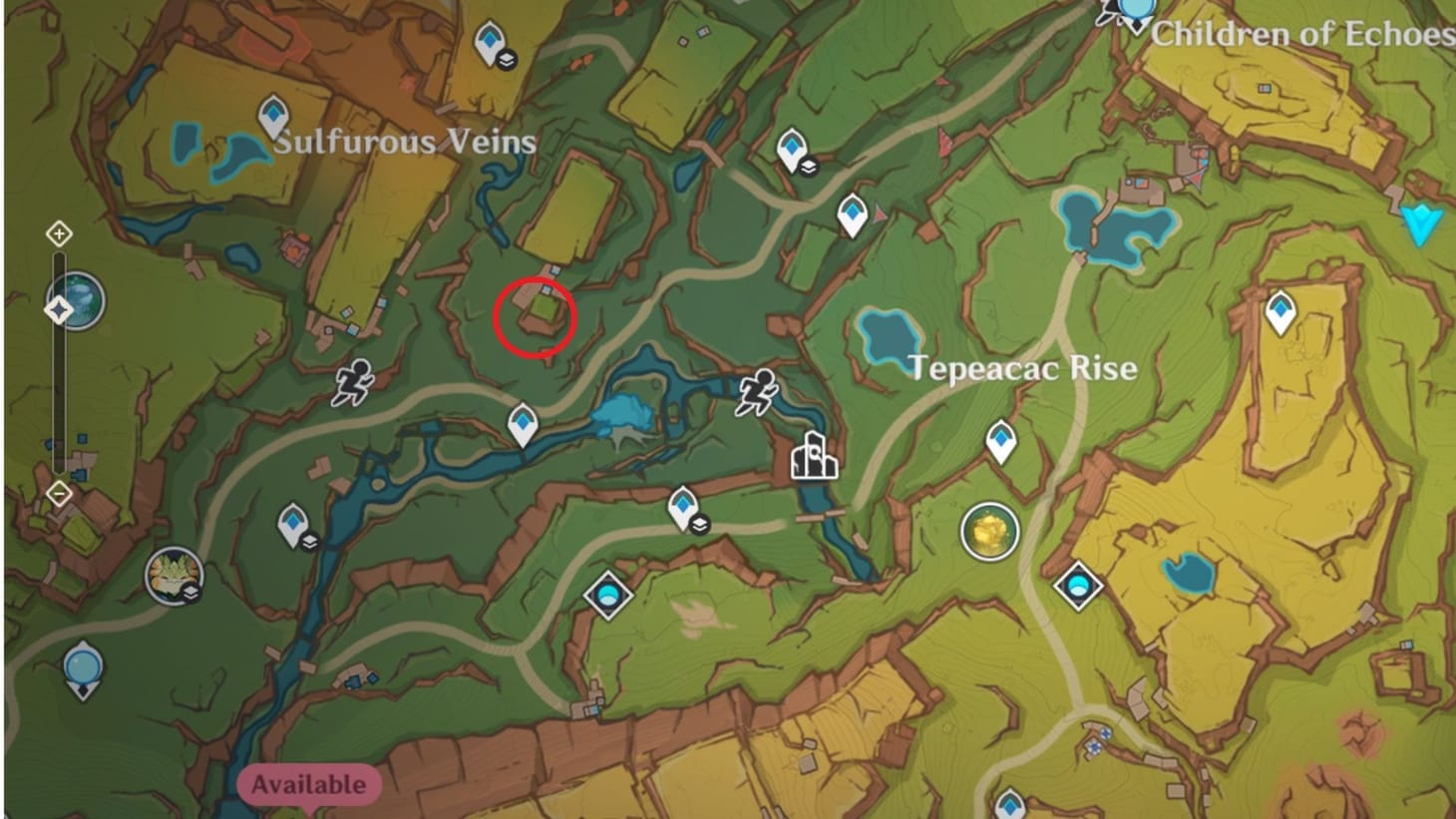 Genshin Impact Tepeacac Rise Pyroculus locations