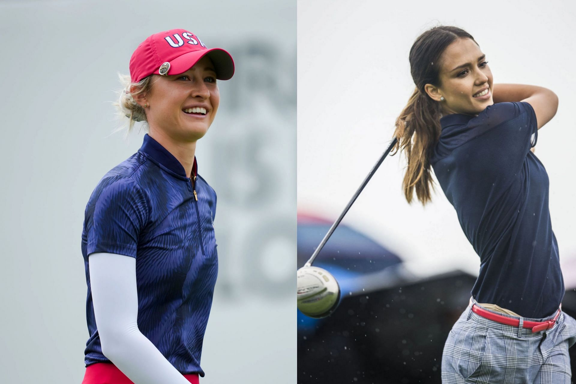 Nelly Korda and Jessica Alba (Image via Imagn/Getty).