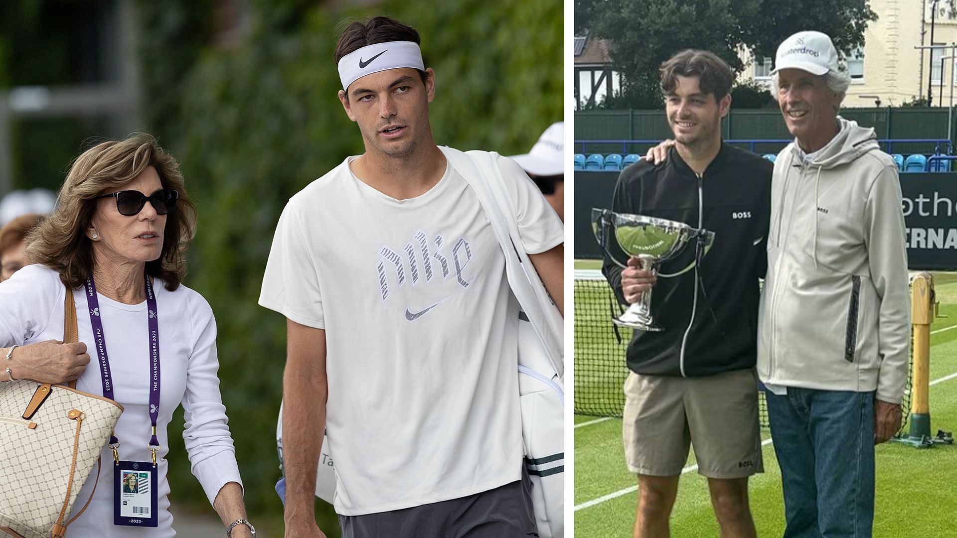 Taylor Fritz and his parents 