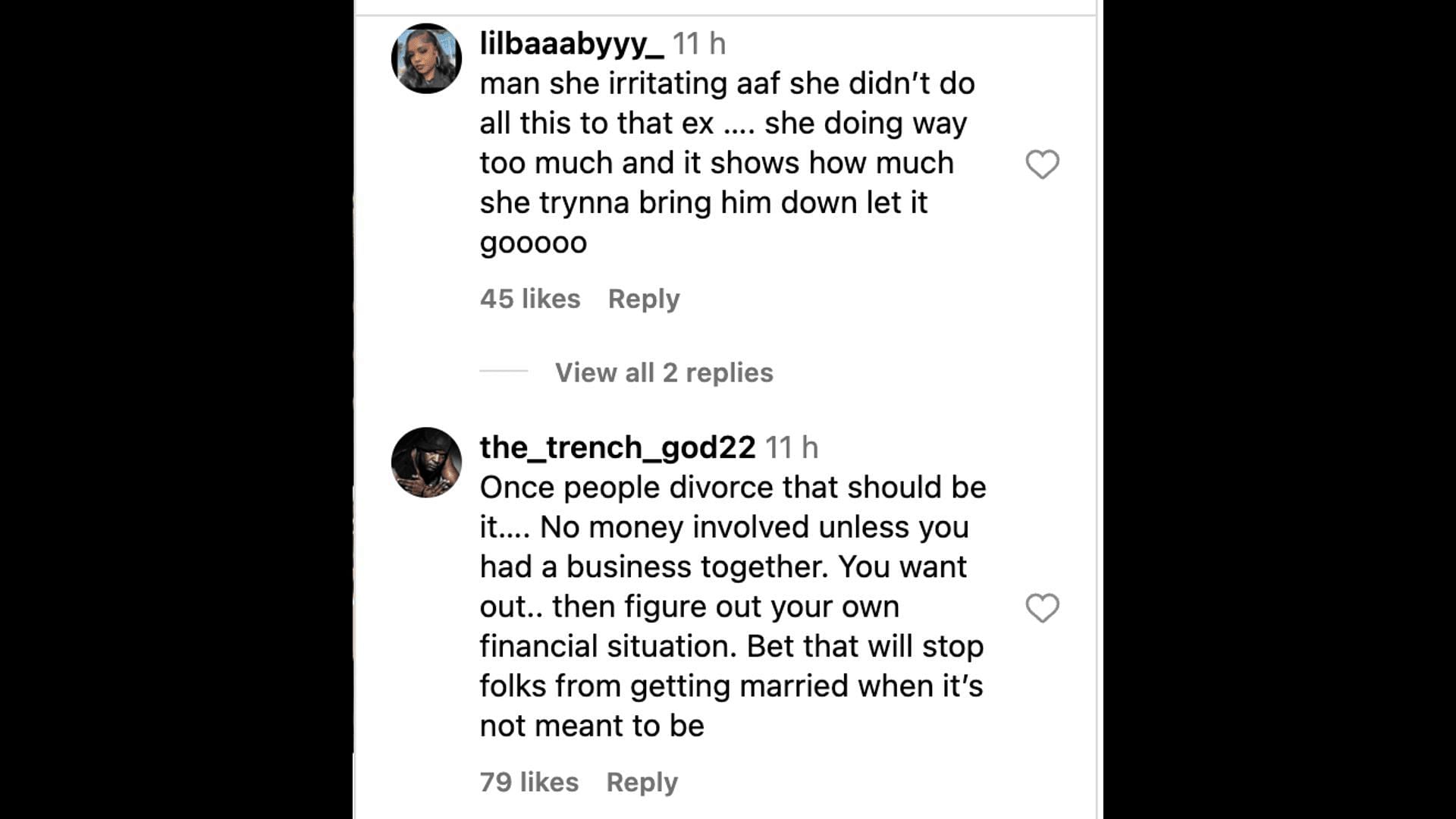 Social media users reacted to Mai alleging that Jeezy has not been complying with the divorce terms. (Image via Instagram)