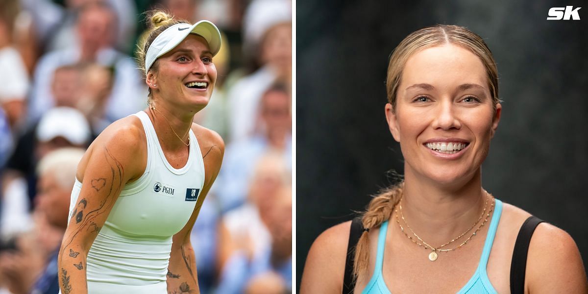 Danielle Collins (R) in awe of Marketa Vondrousova
