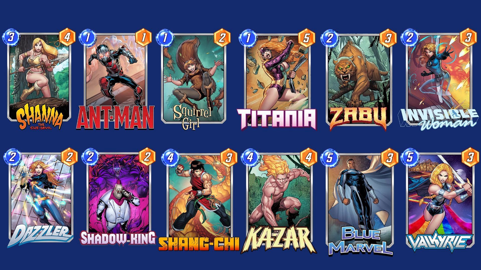 The Shanna Infinity Deck in Marvel Snap (Image via Nuverse)