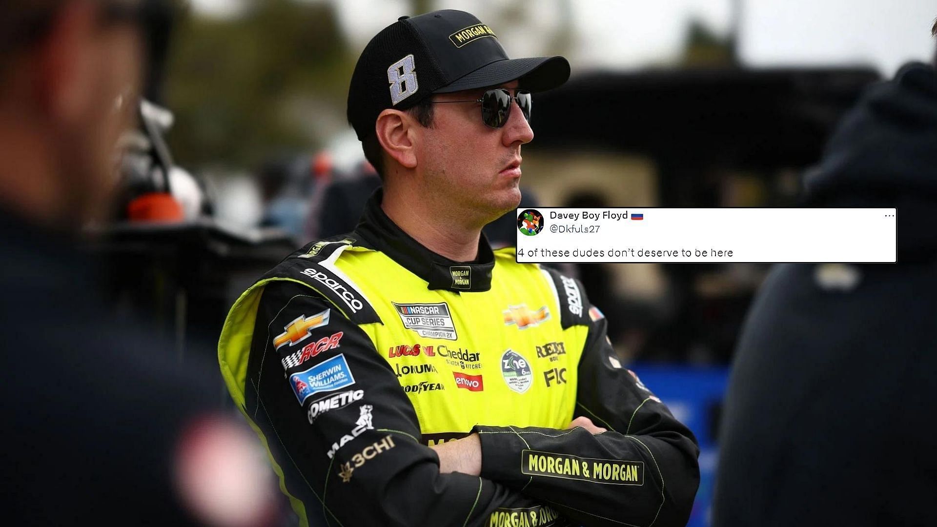 Fans react as Kyle Busch is out of the playoffs (Image: (Getty) (Tweet-@Dkfuls27 on X))