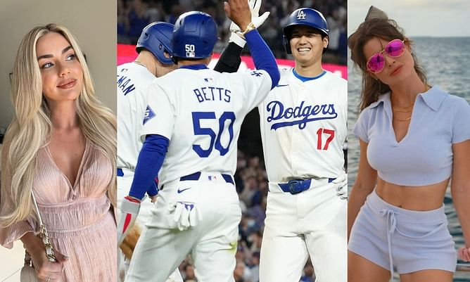 Freddie Freeman's wife Chelsea & influencer Amanda Cerny captured cheering for Shohei Ohtani & Mookie Betts in thrilling Dodgers victory