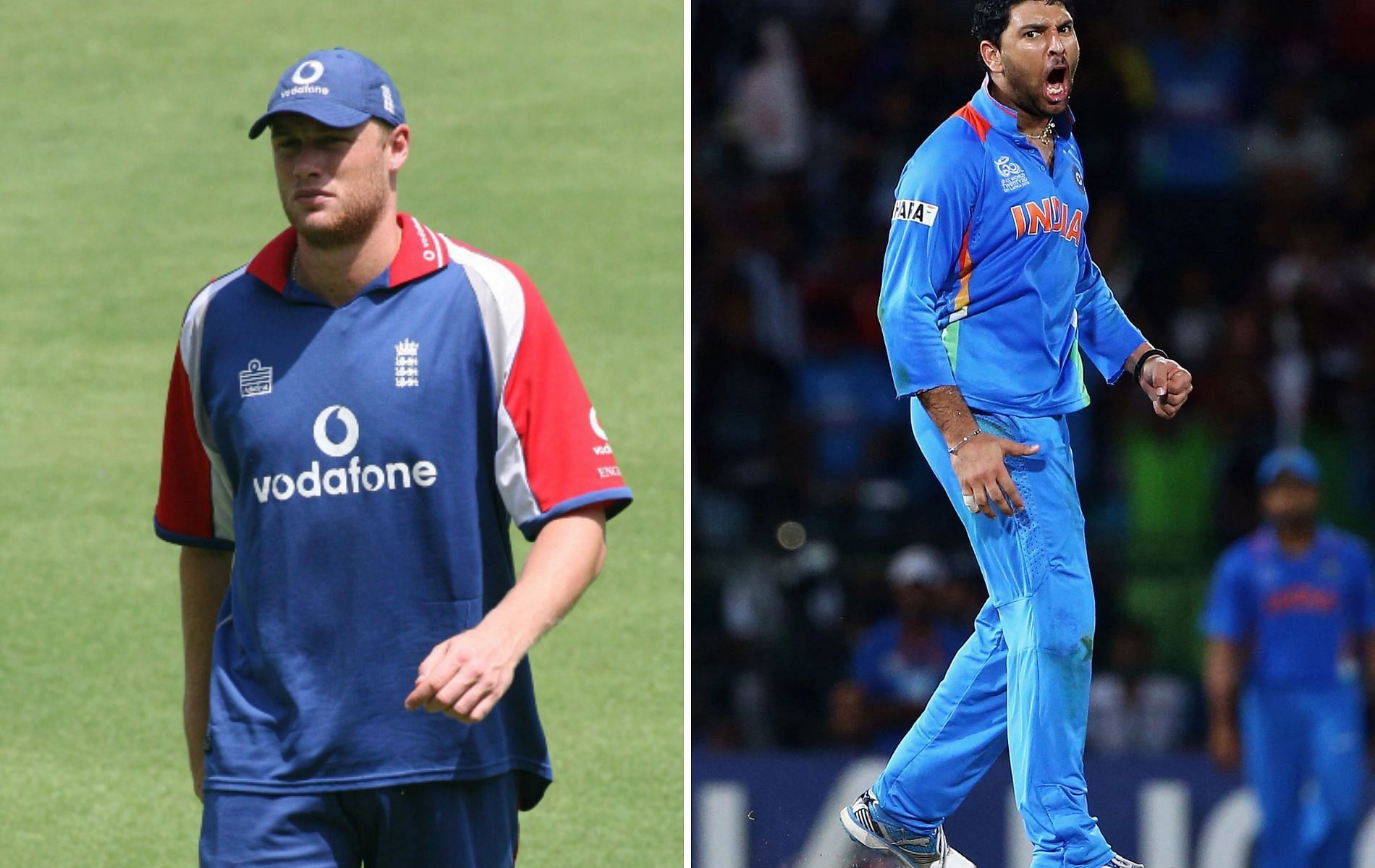 Yuvraj and Flintoff were involved in a heated exchange before the former