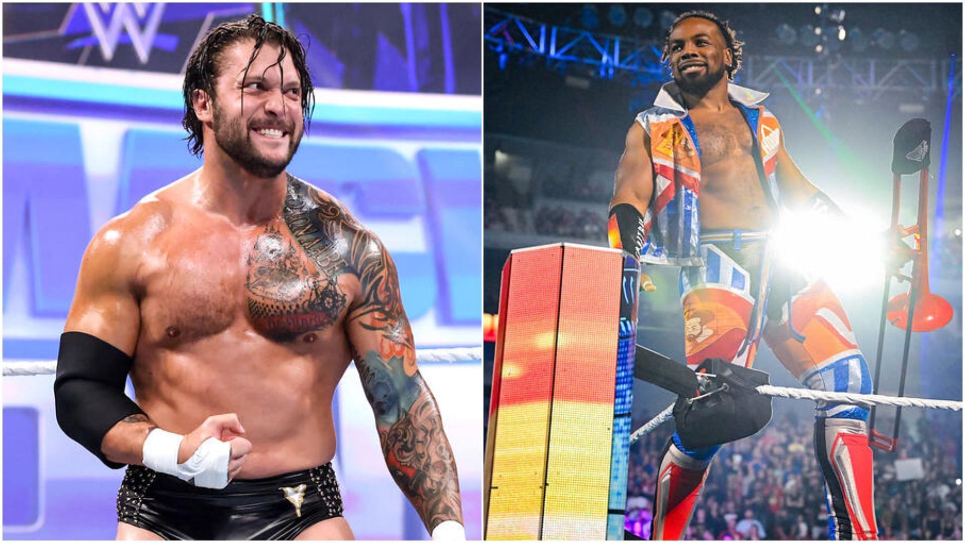 Karrion Kross (left) &amp; Xavier Woods (right). [Photos via: WWE.com]