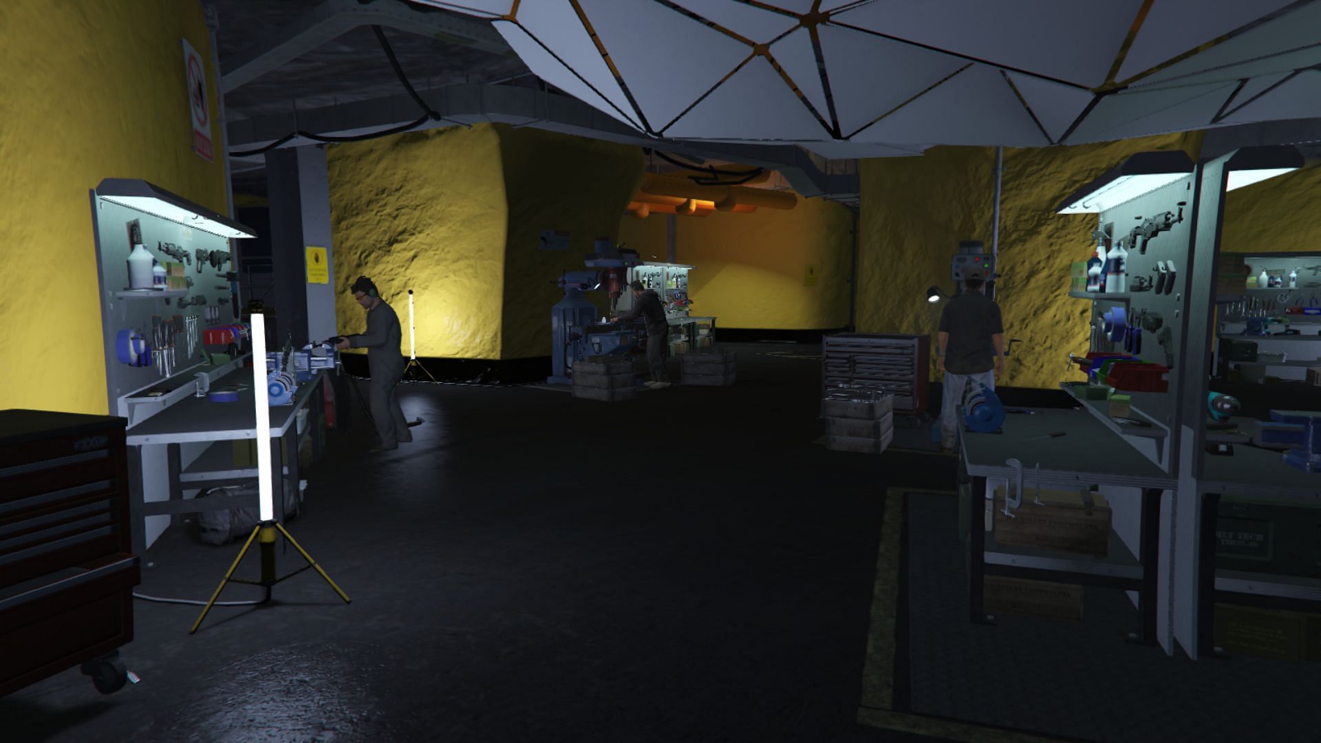 The inside of a Bunker (Image via Rockstar Games)