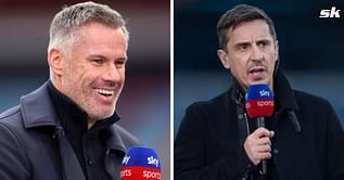 Jamie Carragher takes cheeky dig at Gary Neville on social media after Liverpool's 3-0 win over Manchester United