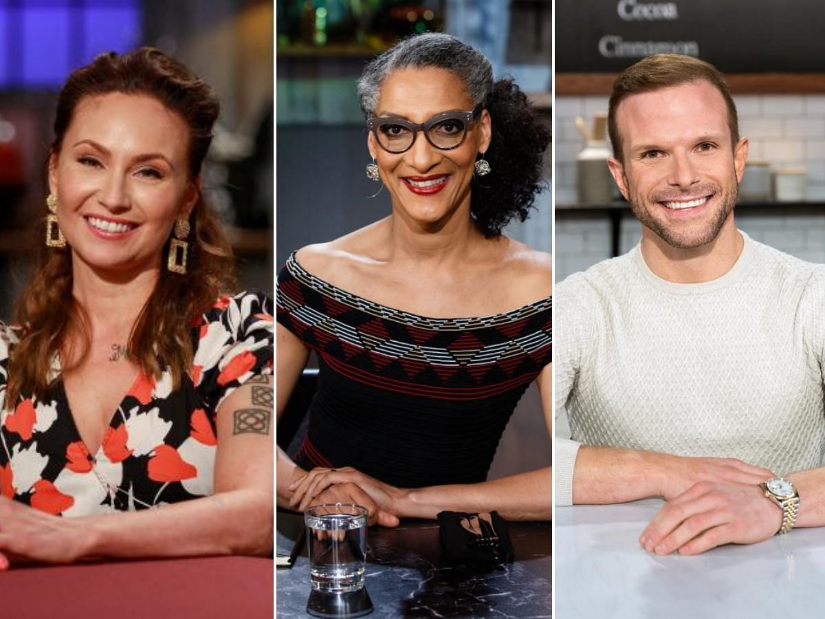 Stephanie Boswell, Carla Hall, and Zac Young (Image via FoodNetwork)