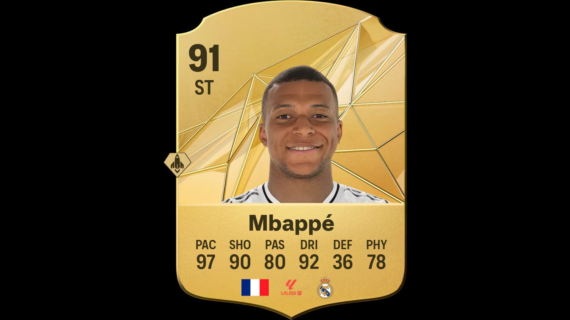 Here&#039;s a look at Kylian Mbappe&#039;s FC 25 card (Image via EA)