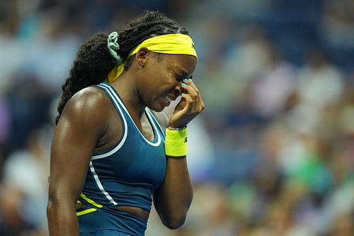 Coco Gauff crashes out of the 2024 US Open (Source: Getty)