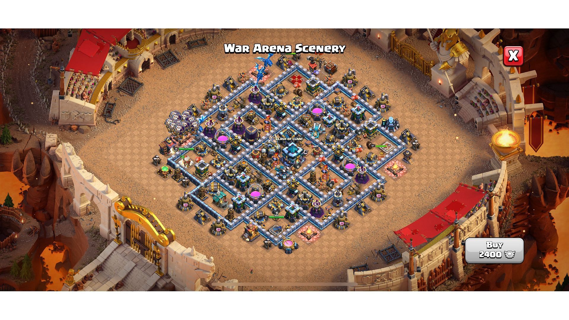 War Arena is among the best sceneries in Clash of Clans (Image via Supercell)