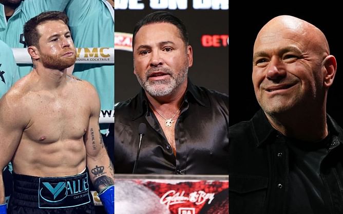 Dana White weighs in on Oscar De La Hoya attending Noche UFC 306 instead of Canelo Alvarez's fight: "Coming out to sh*t on Canelo"