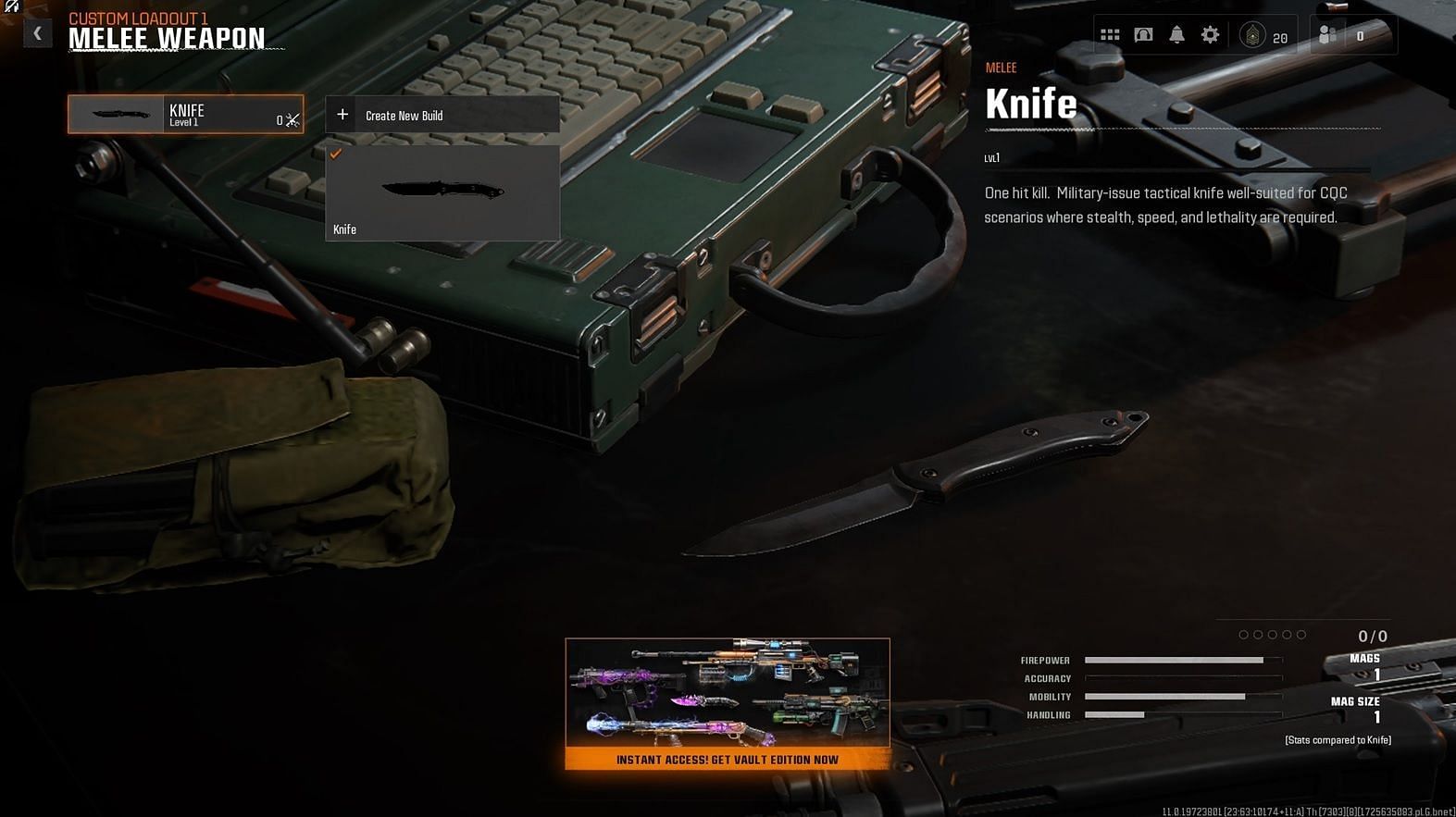 Knife as seen in Black Ops 6 (Image via Activision)