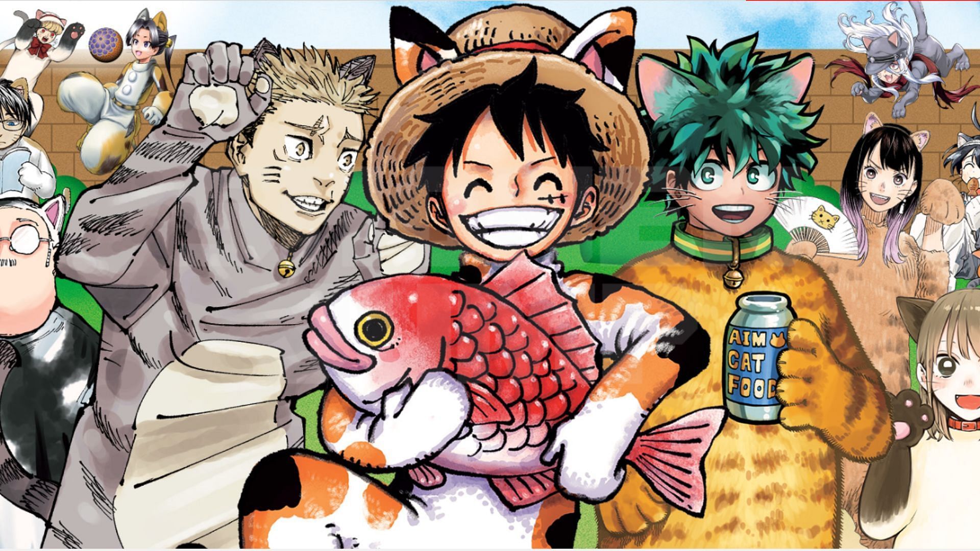 Yuji, Luffy, Deku, and others (Image via Shueisha)