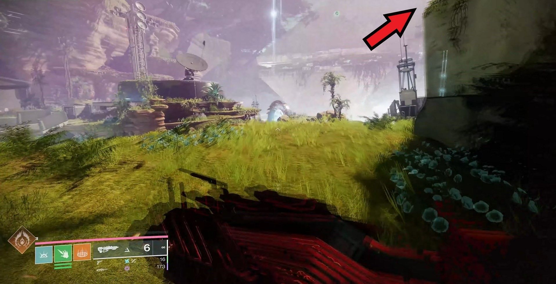 Seventh anomaly location in the second Ishtar facility (Image via Bungie)