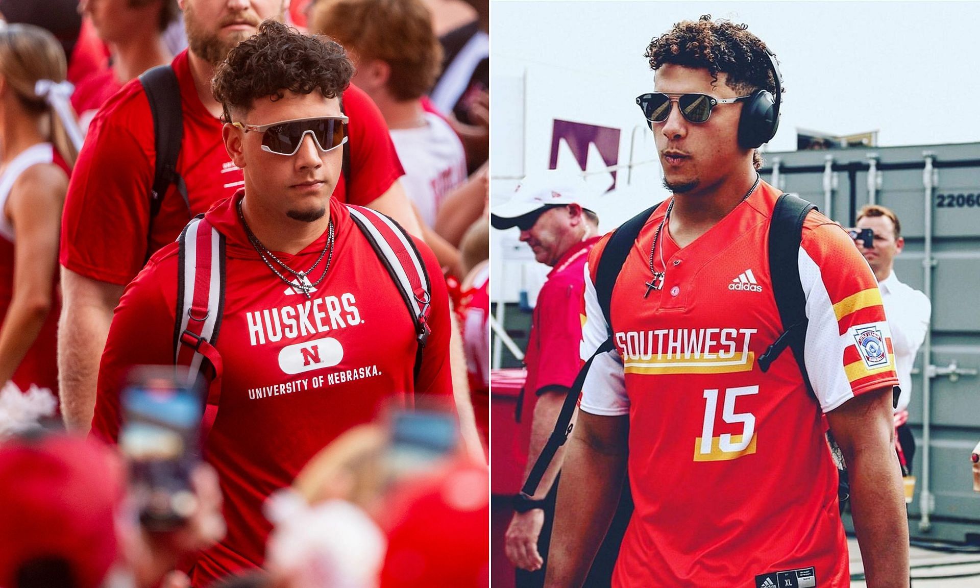 Dylan Raiola (left), Patrick Mahomes (right). [Image credits: Imagn and Mahomes