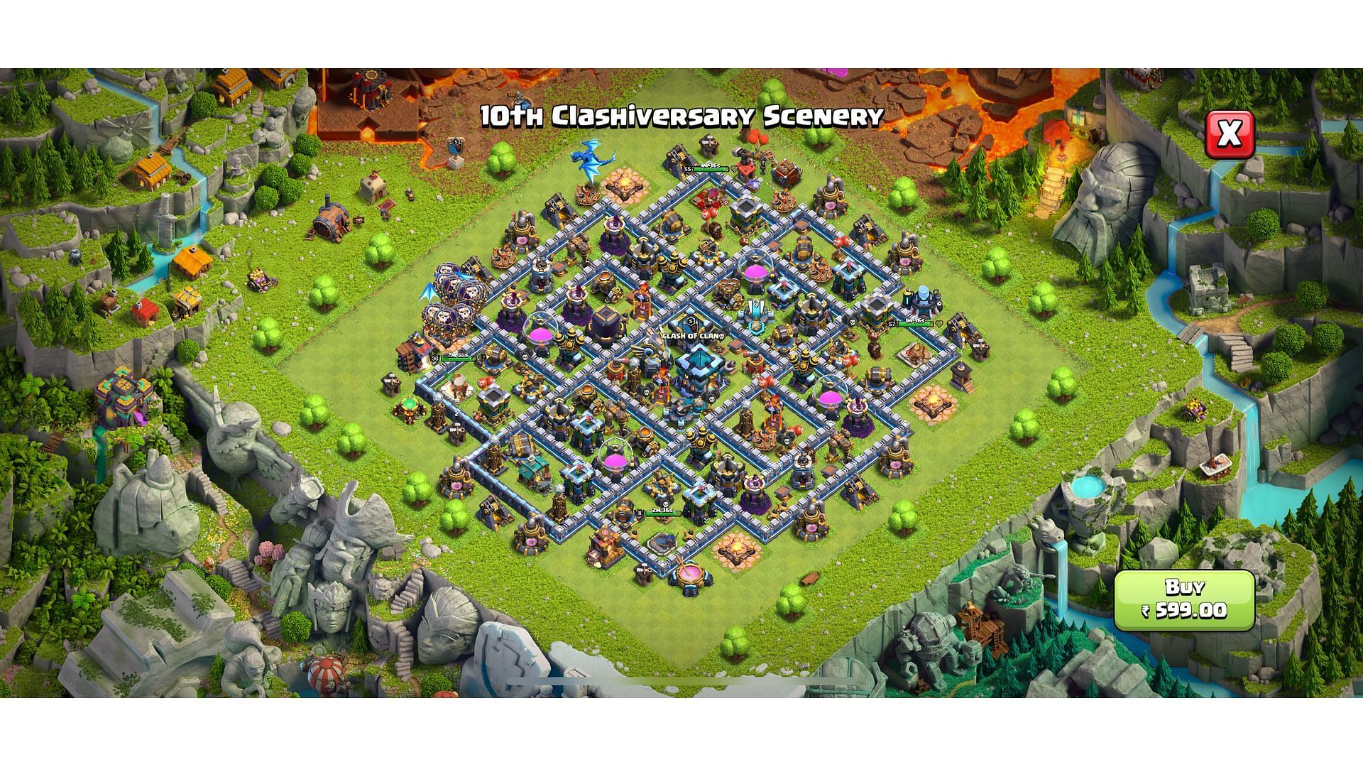 10th Clashiversary scenery (Image via Supercell)