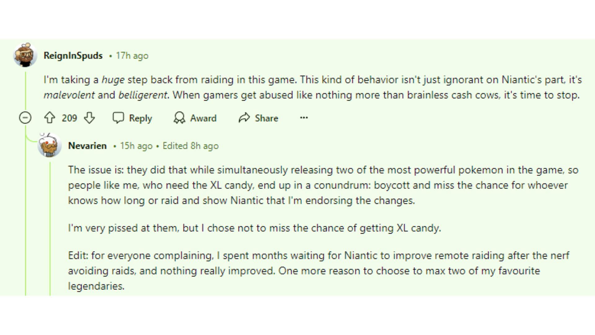 A number of players are hesitating to continue playing the game (Image via EA Reddit)
