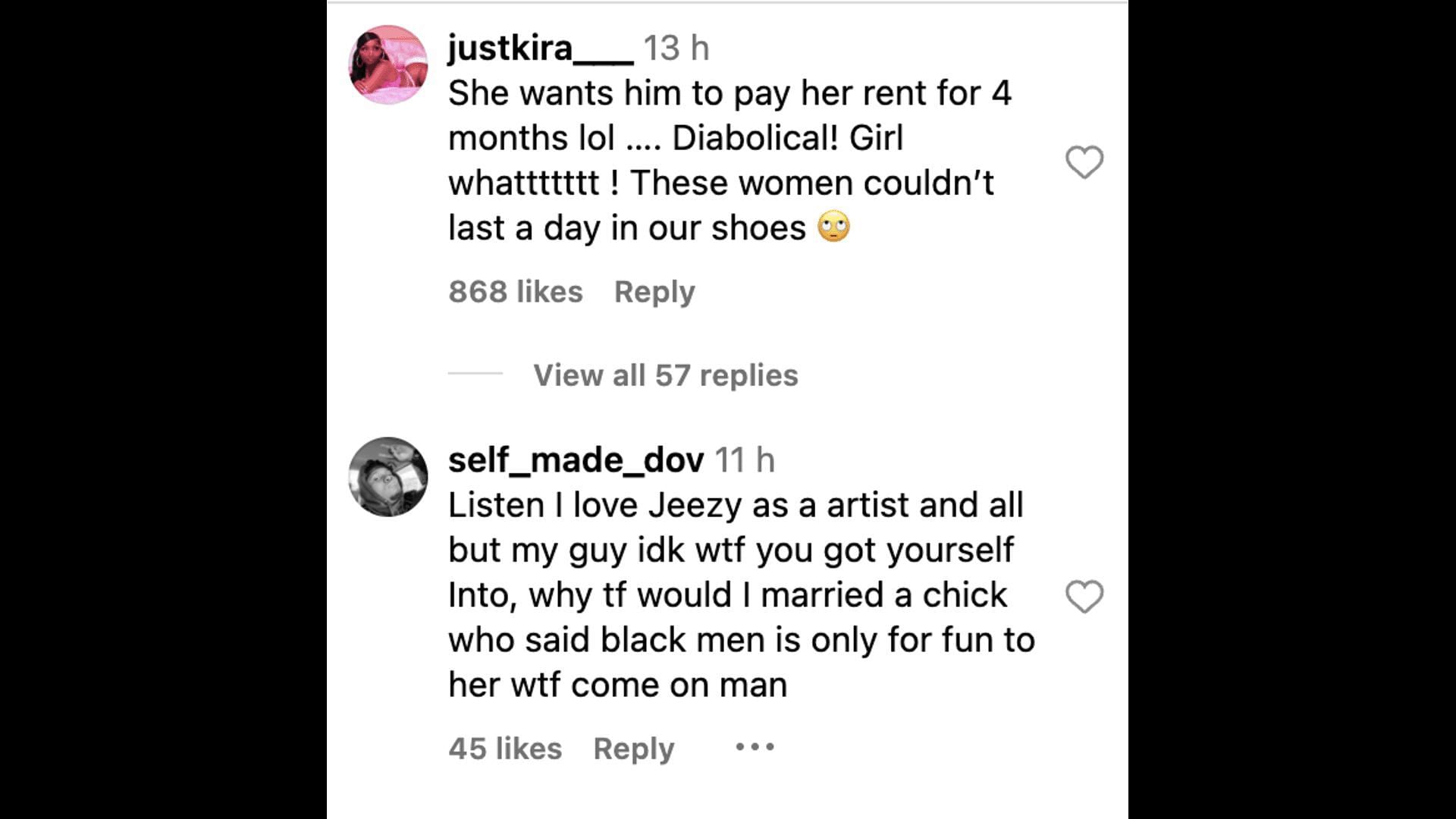 Social media users reacted to Mai alleging that Jeezy has not been complying with the divorce terms. (Image via Instagram)