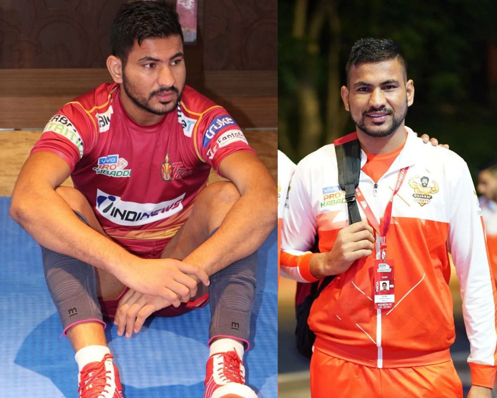 Sandeep Kandola during his time with Telugu Titans and Gujarat Giants (Image Credits: Insta/Sandeep Kandola)