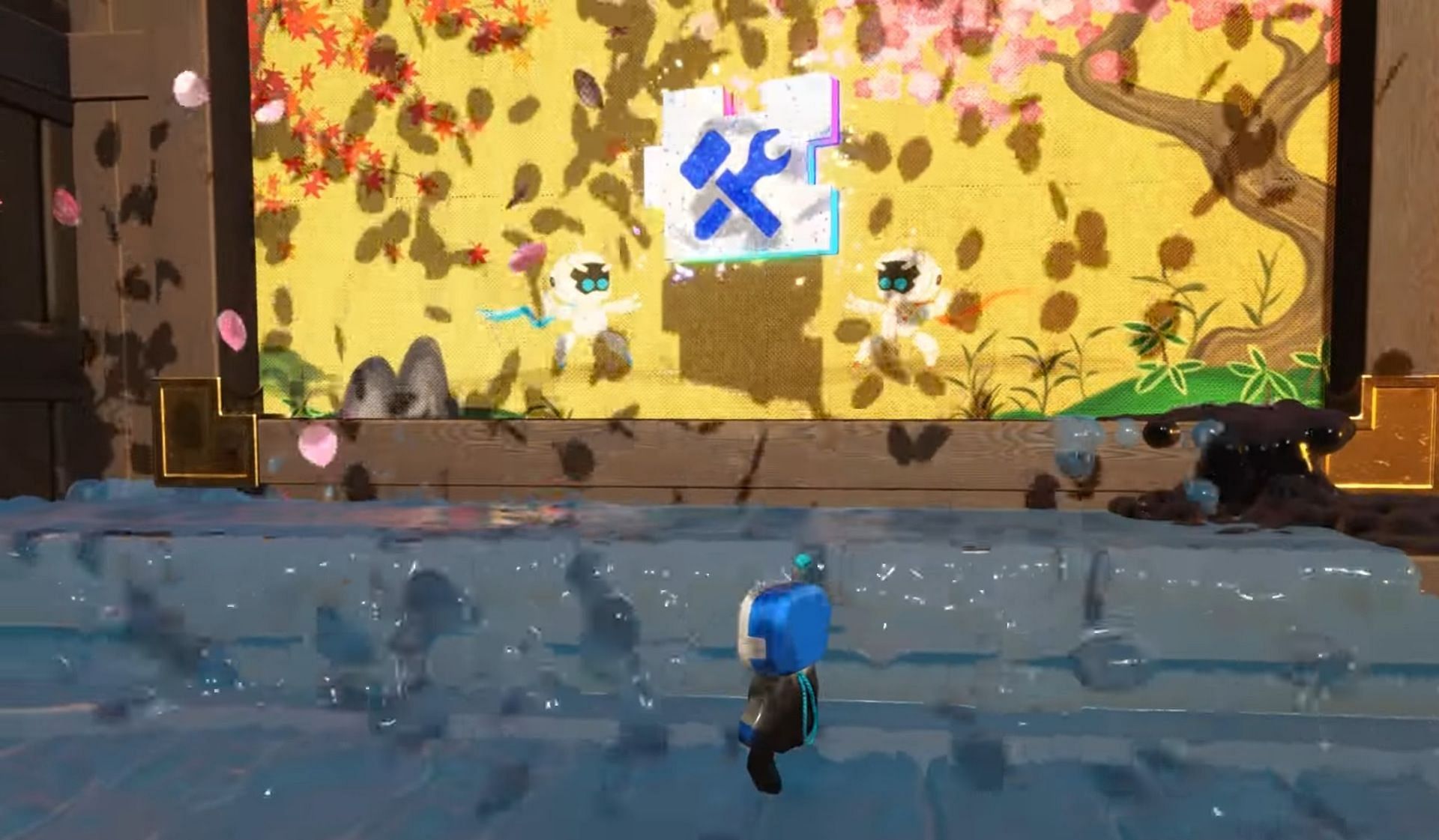 Near the inked mural (Image via Sony Interactive Entertainment|| YouTube/Powerpyx)