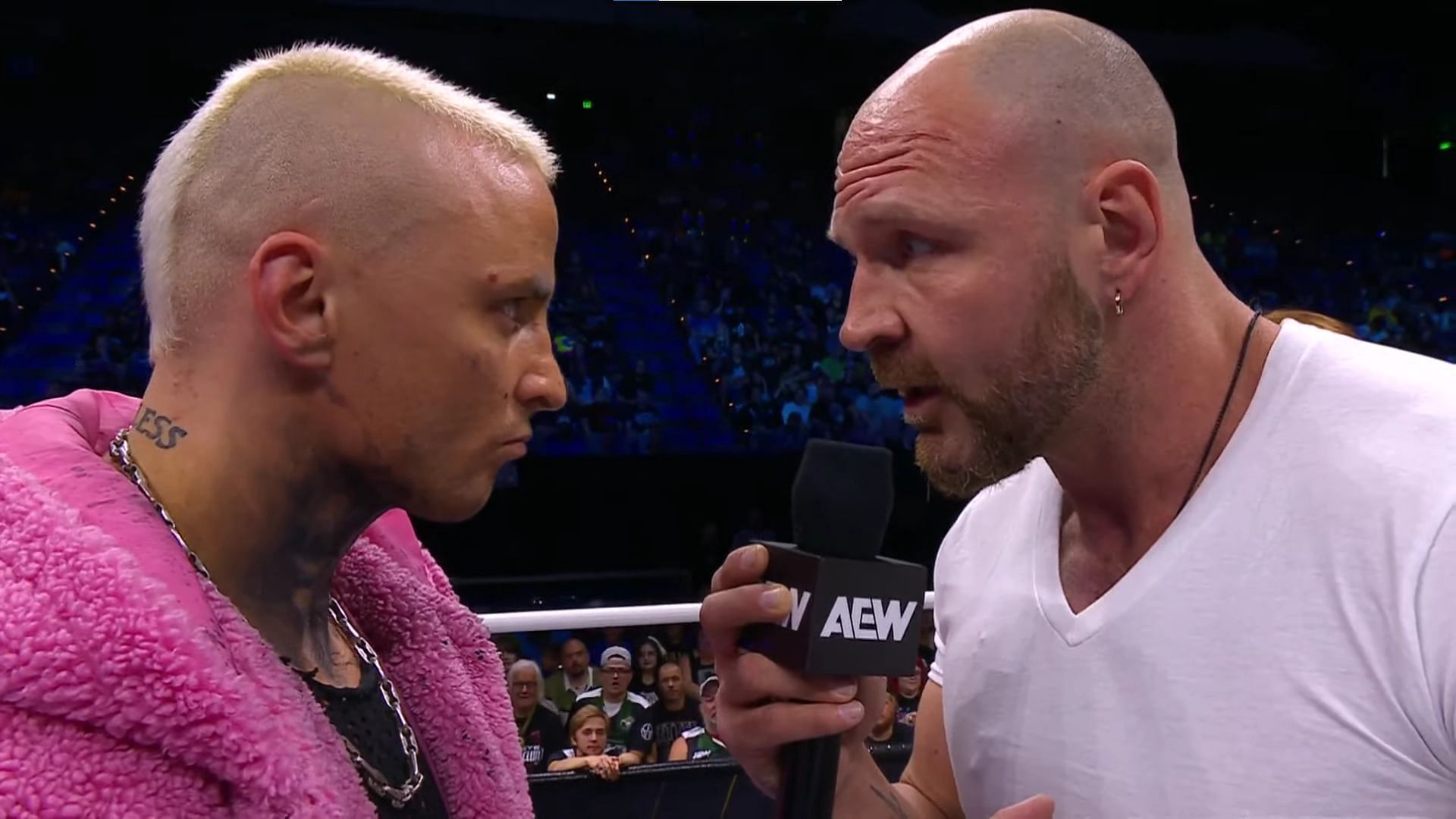 Darby Allin and Jon Moxley will battle in Grand Slam. (Photo credit: AEW YouTube) 