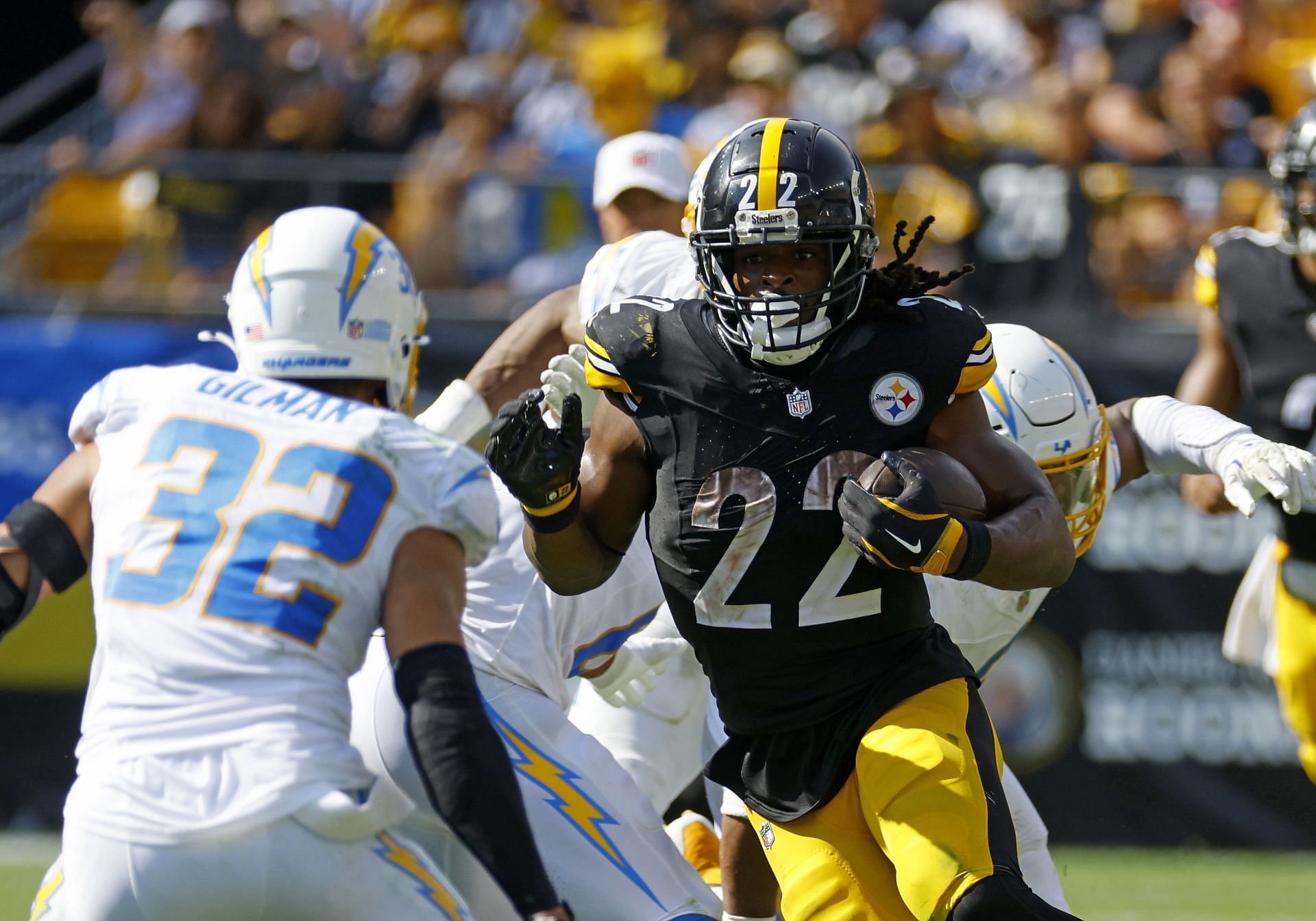 Najee Harris during Los Angeles Chargers v Pittsburgh Steelers - Source: Getty