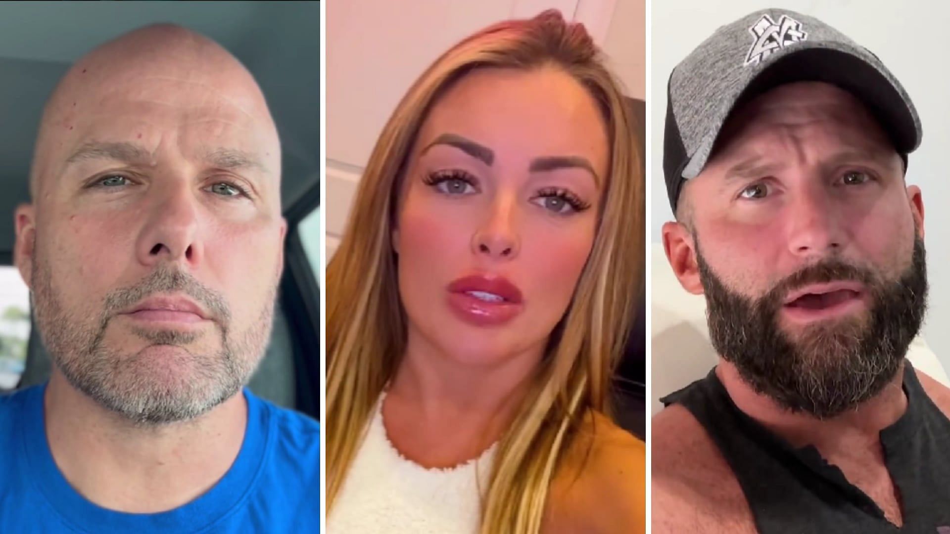 Adam Pearce, Mandy Rose, and Matt Cardona (Images via stars