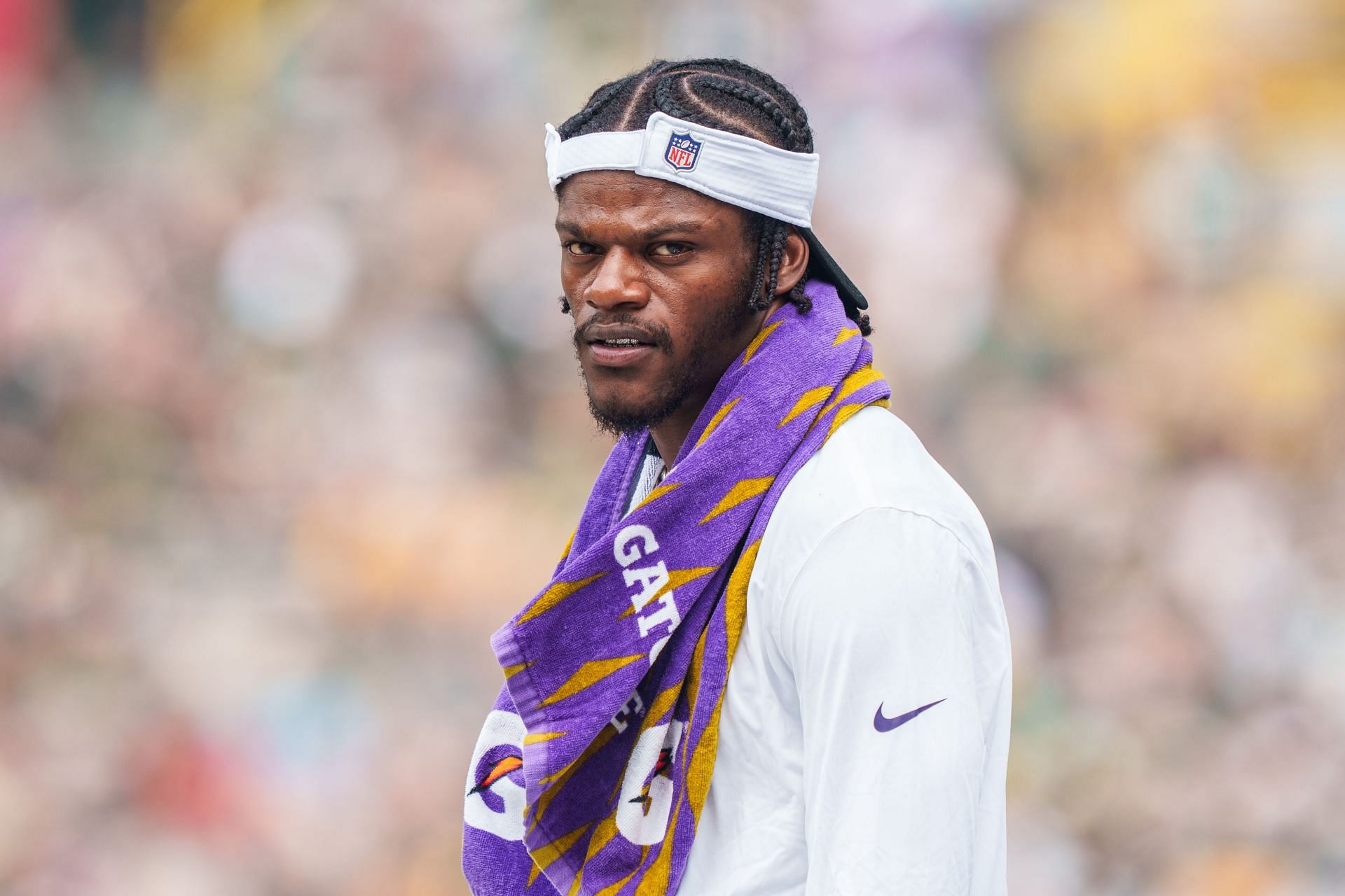 Lamar Jackson at Baltimore Ravens vs. Green Bay Packers - Source: Getty