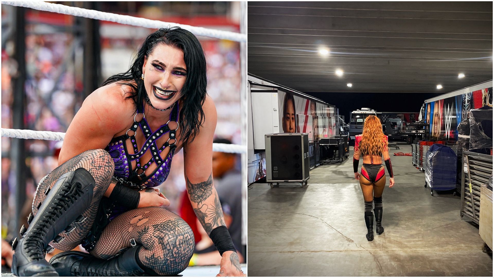 Rhea Ripley (left); Becky Lynch (right) [Pictures via: WWE.com &amp; Lynch