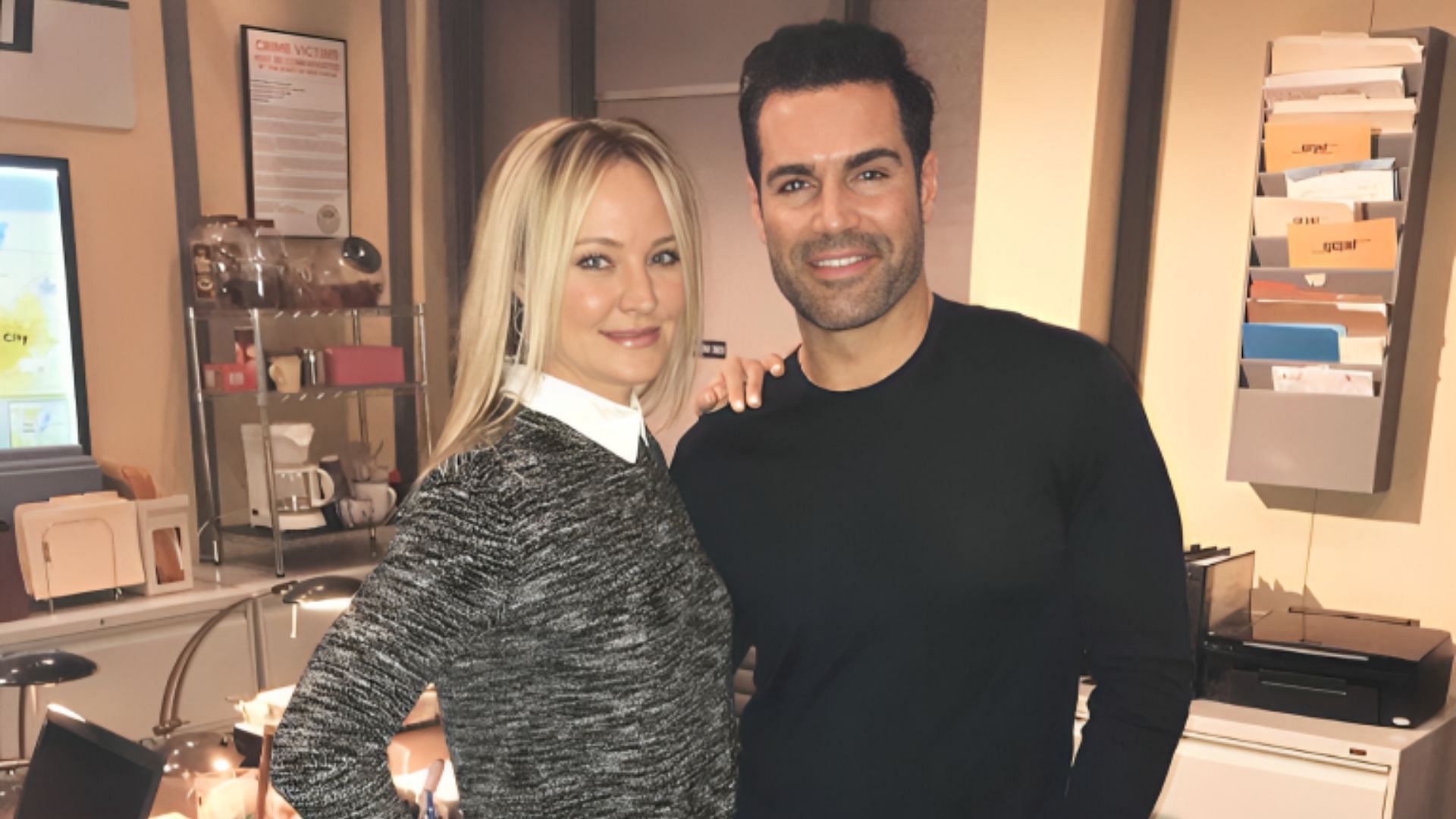 Rey and Sharon on The Young and the Restless (Image via Instagram / @jordivilasuso)