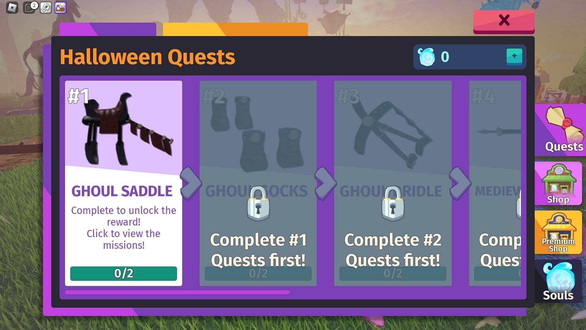 You can complete quests to get rewards (Image via Roblox)